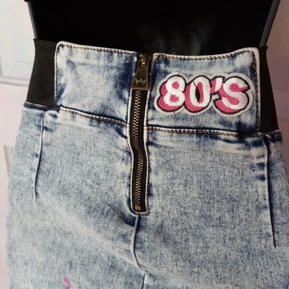 Nicki Minaj retro 80s aesthetic acid washed custom punk skirt- SOLD@hosted store - Picture 5 of 16